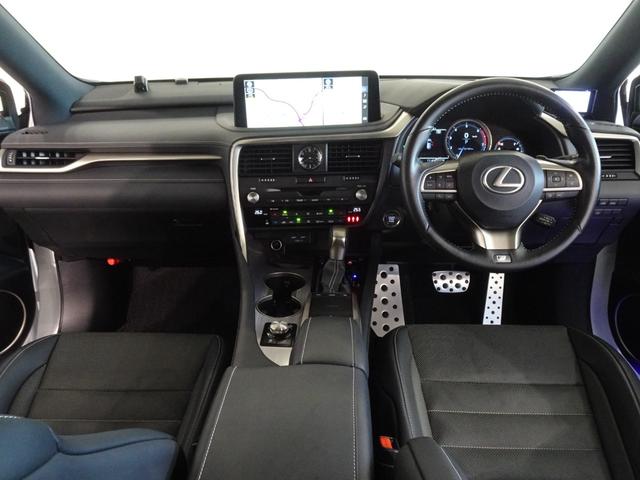 RX RX300 Fスポーツ レクサス認定中古車CPO RX300 Fスポーツ ホワイトノーヴァ 内装本革ブラック 三眼フルLEDヘッドランプ パノラマルーフ パノラミックビューモニター 後席電動リクライニング&シートヒーター(9枚目)