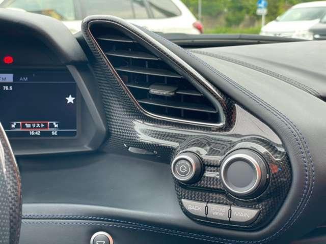 488スパイダー ベースグレード 正規D車左HOPカーボンD-ZONE+LEDOPカーボンレーシングシートOP鍛造20inchAWOPFリフターOPカーボンエクステリアOPカーボンインテリアOP純正HDDナビBカメラOPプレミアムJB(37枚目)