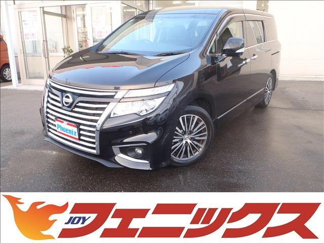250ハイウェイスターS 切替4WDワンオーナー純正ナビフルセグアラウンドビューモニター純正フリップダウンモニター両側パワスラクルコンビルトインETCデジタルインナーミラーハーフレザーシートAC100V電源(1枚目)