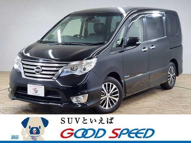 日産 セレナ ハイウェイスター　Ｖセレクション＋セーフティ　ＳＨＶ　禁煙車　フリップダウンモニター　純正ナビ　フルセグ　Ｂｌｕｅｔｏｏｔｈオーディオ　アラウンドビューモニター　両側電動スライドドア　衝突軽減ブレーキ　アイドリングストップ　レーンアシスト　ＥＴＣ車載器