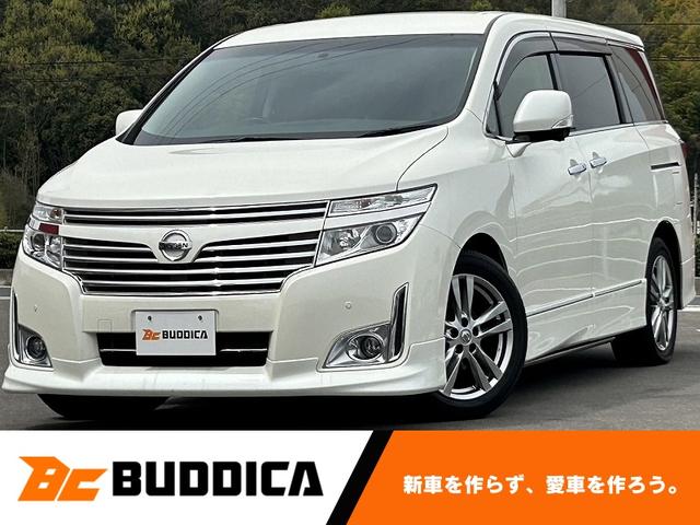 日産 エルグランド ハイウェイスター　アンシャンテステップタイプ　メーカーナビ　フリップＴＶ　アラウンドビューモニター　両側Ｐスラ　オートステップ　クリアランスソナー　インパルグリル　純正グリル有　スマートキー　プッシュスタート　マット　バイザー　オートライト