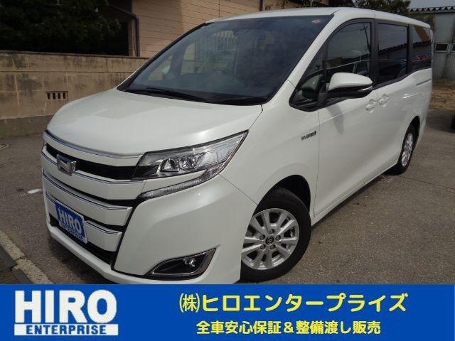 ノア ＨＹＢＲＩＤ　Ｇ　７人乗り　１２ヶ月１００００Ｋｍ保証　ワンオーナー　禁煙車　プリクラッシュセーフティ　プッシュスタート　ＬＥＤライト　クルーズコントロール　左パワースライドドア　アルパインノア専用９インチナビ　バックカメラ