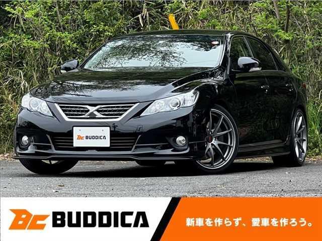 トヨタ マークＸ ３５０Ｓ　ＴＲＤエアロ　黒レザーシート　パワーシート　シートヒーター　８インチフルセグナビ　ＢＴオーディオ　Ｂカメラ　Ｐスタート　スマートキー　レイズ１９インチＡＷ　ＴＥＩＮ車高調　ＥＴＣ　ＨＩＤ　ドラレコ