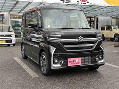 スペーシアカスタム ハイブリッドXS 届出済未使用車 ブレーキサポート レーンサポート ソナー クルーズコントロール アイドリングストップ 両側電動スライドドア スマートキー プッシュスタート シートヒーター オートライト オートエアコン 中古車画像