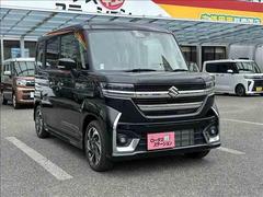 スペーシアカスタム ハイブリッドXS 届出済未使用車 ブレーキサポート レーンサポート ソナー クルーズコントロール アイドリングストップ 両側電動スライドドア スマートキー プッシュスタート シートヒーター オートライト オートエアコン 中古車画像