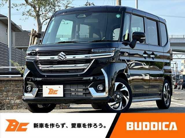 スズキ スペーシアカスタム ハイブリッドＸＳターボ　両側電スラ　ＨＵＤ　セーフティサポート