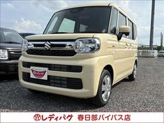 スペーシア ハイブリッドG 届出済未使用車 スズキセーフティサポート 横滑り防止装置 両側スライドドア オートエアコン オートライト プッシュスタート スマートキー パワーウインドウ アイドリングストップ 禁煙車 修復歴無 中古車画像