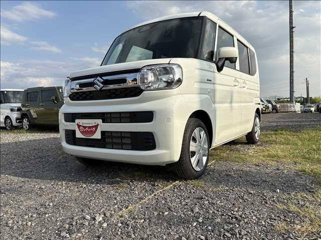スペーシア（スズキ）ハイブリッドＧ　届出済未使用車　スズキセーフティサポート　横滑り防止装置　両側スライドドア　オートエアコン　オートライト　プッシュスタート　スマートキー　パワーウインドウ　アイドリングストップ　禁煙車　修復歴無 中古車画像
