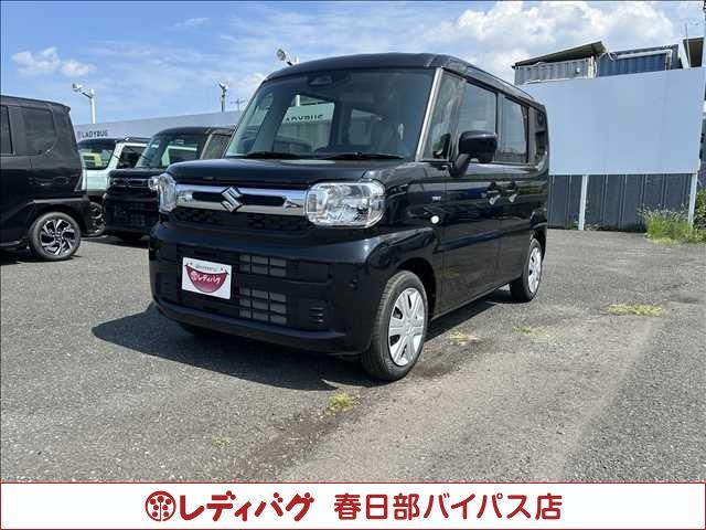 スペーシア（スズキ）ハイブリッドＧ　届出済未使用車　スズキセーフティサポート　横滑り防止装置　両側スライドドア　オートエアコン　オートライト　プッシュスタート　スマートキー　パワーウインドウ　アイドリングストップ　禁煙車　修復歴無 中古車画像
