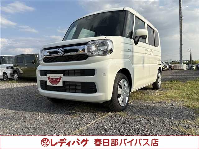 スペーシア（スズキ）ハイブリッドＧ　届出済未使用車　スズキセーフティサポート　横滑り防止装置　両側スライドドア　オートエアコン　オートライト　プッシュスタート　スマートキー　パワーウインドウ　アイドリングストップ　禁煙車　修復歴無 中古車画像
