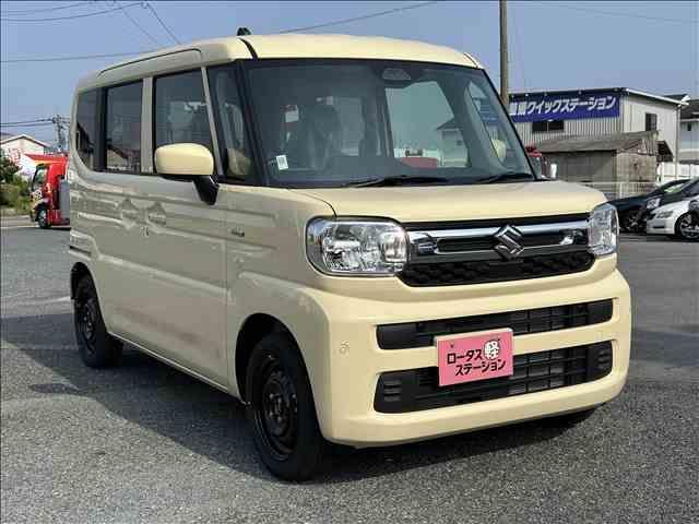 スペーシア(スズキ) ハイブリッドＧ　届出済未使用車　ブレーキサポート　レーンサポート　ソナー　アイドリングストップ　スマートキー　プッシュスタート　オートライト　オートエアコン　サイドＷエアバック　電動格納ミラー 中古車画像