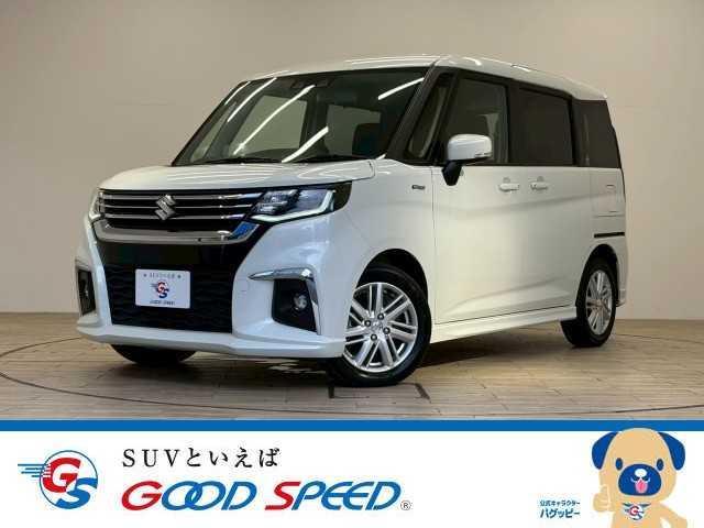 沖縄県島尻郡南風原町の中古車ならソリオ ハイブリッドＭＺ　１オーナー　両側電動スライドドア　ＬＥＤライト　ヘッドアップディスプレイ　セーフティーサポート　純正アルミ　レーンキープ　衝突軽減ブレーキ　横滑り防止機能　レーダークルーズコントロール　シートヒーター