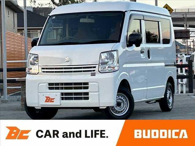 エブリイ(スズキ) ＰＡ　禁煙車　５ＭＴ　純正ＳＤナビ　フルセグ　ＢＴ　ＤＶＤ　Ｂカメラ　キーレス　スペアキー　ＥＴＣ　ドラレコ　オートライト　Ｒガラスフィルム施工　ＡＣソケット　横滑り防止　オーバーヘッドシェルフ　マット 中古車画像