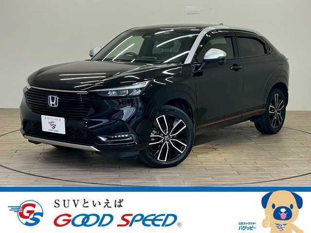 ヴェゼル(ホンダ) e:HEV PLaY 全周囲カメラ パノラマルーフ ブラインドスポットモニター 追従クルーズコントロール パワーバックドア パドルシフト シートヒーター 置くだけ充電 クリアランスソナー LEDヘッドライト レインセンサー 中古車画像