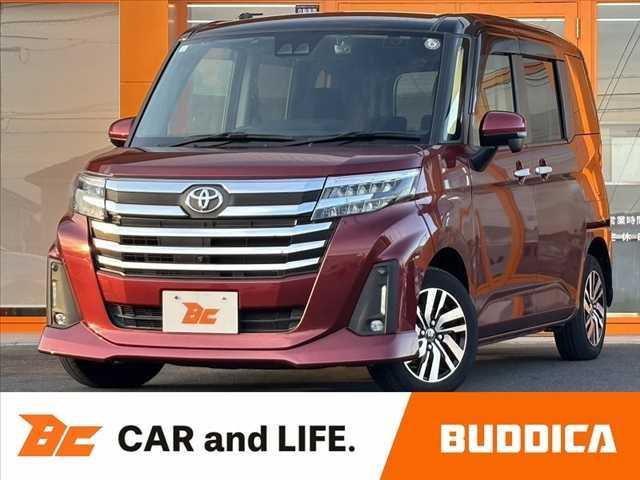 ルーミー(トヨタ) カスタムG 禁煙 後期 ツートン パノラミックビューモニター スマアシ 両電 フルセグナビ Bluetooth スマートキー LED アダプティブクルーズコントロール アームレスト ステリモ ETC 中古車画像