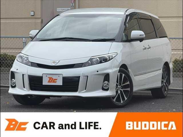 エスティマ(トヨタ) アエラス　プレミアムエディション　中後期　両電スラ　フルセグナビ　フリップダウンモニター　Ｂモニ　スマートキー　Ｐスタ　Ｃセンサー　ＥＴＣ　ドラレコ　クルコン　ステリモ　ハーフレザー　Ｐシート　キセノン　フォグ　Ａライト　マット 中古車画像