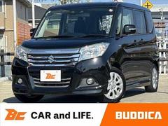 ソリオ ハイブリッドMZ 後期 車検整備付 セーフティサポート Aクルコン Aハイビーム Rセンサー 両電スラ Aストップ オートHID スマートキー 社外SDナビ フルセグ BT DVD Bカメ ステリモ パドルシフト 中古車画像