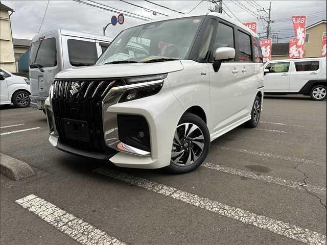 ソリオバンディット(スズキ) ハイブリッドＭＶ　登録済未使用車　衝突被害軽減ブレーキ　両側電動スライドドア　両側シートヒーター　スマートキー　プッシュスタート　パーキングセンサー　サンシェード 中古車画像