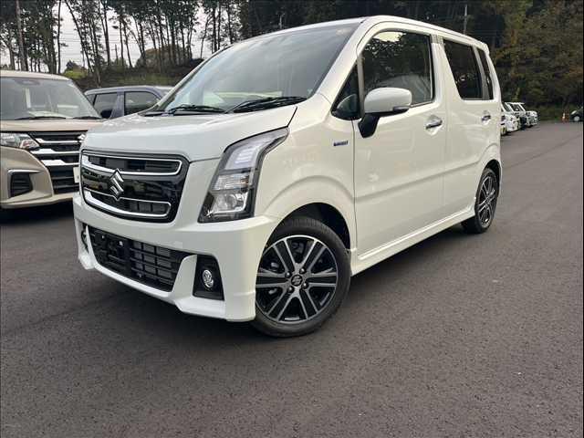 ワゴンRスティングレー（スズキ）ハイブリッドＴ　届出済未使用車　後席アンブレラホルダー、衝突軽減ブレーキ、横滑り防止機能、キーレスエントリー、スマートキー　プッシュスタート　インパネＣＶＴ 中古車画像