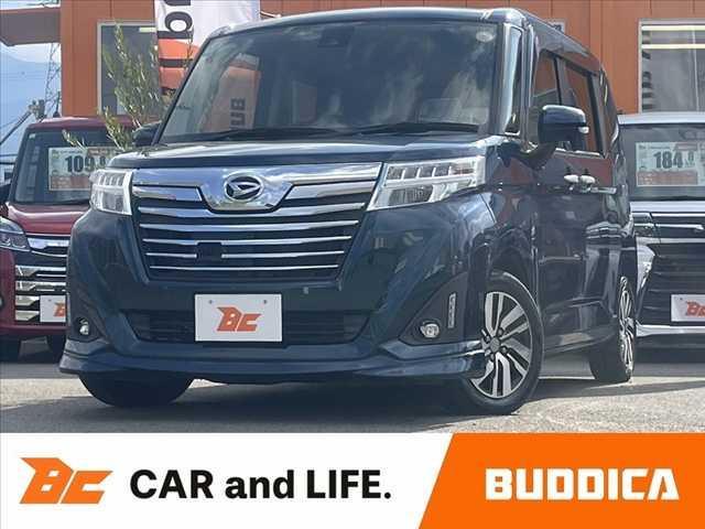 トール(ダイハツ) カスタムＧ　ＳＡＩＩ　禁煙　車検整備付　ナビ　Ｂモニター　ステリモ　シートヒーター　フルセグ　ＢＴ　ＤＶＤ　スマートキー　Ｐスタート　ＬＥＤ　Ａライト　ＬＥＤフォグ　１４純正ＡＷ　両電　クルコン　ＡＡＣ　革巻ステア　ＬＤＡ 中古車画像