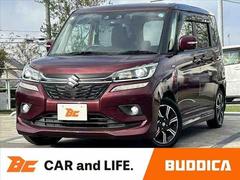 ソリオバンディット ハイブリッドMV 後期 禁煙車 車検整備付 セーフティS BSM 純正9インチナビ フルセグ BT DVD Bカメラ ステリモ スマートキー オートLED 置くだけ充電 合皮シート Fシートヒーター Aクルコン 中古車画像