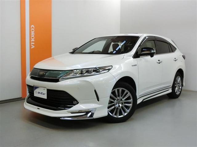 ハリアーハイブリッド トヨタ プレミアム ハイブリッド ワンオーナー ４ｗｄ サンルーフ ハーフレザー 電動シート 安全装備 衝突被害軽減システム 横滑り防止機能 ａｂｓ エアバッグ オートクルーズコントロール 盗難防止装置 バックカメラ 静岡県 プレミアム