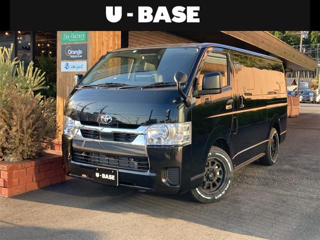 ハイエースバン Ｕ－ＢＡＳＥ　ＯＮＥ　登録済未使用車　トイファクトリー　ＦＦヒーター　ベッドキット　水道付シンク　アルパインビックＸナビ　アルパインリアモニター　デジタルインナーミラー　冷蔵庫　外部充電　ＥＴＣ　ＬＥＤヘッドライト（1枚目）