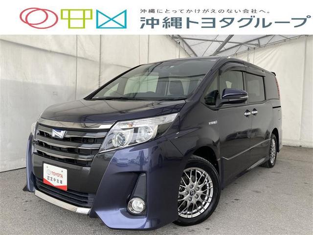 沖縄県の中古車ならノア ハイブリッドＳｉ　ダブルバイビー　フルセグ　メモリーナビ　ＤＶＤ再生　ミュージックプレイヤー接続可　後席モニター　バックカメラ　衝突被害軽減システム　ＥＴＣ　両側電動スライド　ＬＥＤヘッドランプ　乗車定員７人　３列シート　記録簿