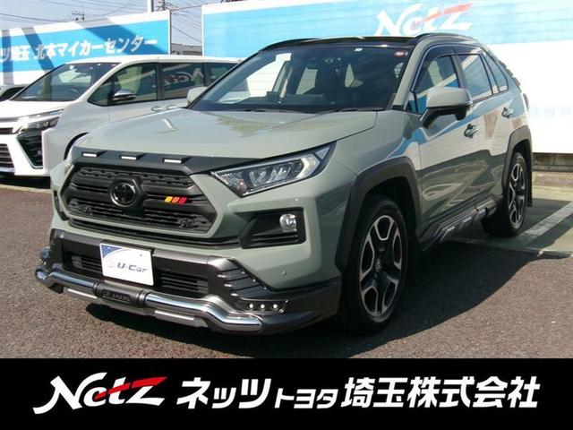 トヨタ ＲＡＶ４ アドベンチャー　ドラレコ付　衝突被害軽減ブレーキ　パノラマムーンルーフ　Ｂカメラ　地デジ　記録簿付　ＬＥＤライト　ＥＴＣ装備　スマートキー　パワーシート　オートエアコン　ワンオーナー　パワーウインドウ　４ＷＤ　ＤＶＤ