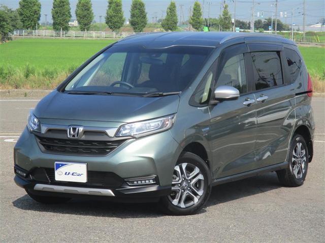 フリード＋ハイブリッド ハイブリッド・クロスターホンダセンシング　４ＷＤ　フルセグ　メモリーナビ　ＤＶＤ再生　ミュージックプレイヤー接続可　バックカメラ　衝突被害軽減システム　ＥＴＣ　両側電動スライド　ＬＥＤヘッドランプ　ウオークスルー　ワンオーナー　記録簿（1枚目）