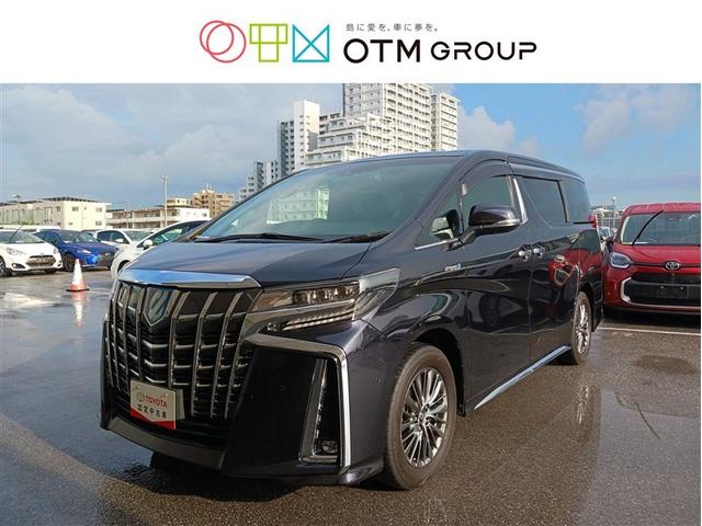 沖縄県の中古車ならアルファードハイブリッド エグゼクティブラウンジＳ　４ＷＤ　フルセグ　メモリーナビ　ＤＶＤ再生　ミュージックプレイヤー接続可　後席モニター　バックカメラ　衝突被害軽減システム　ＥＴＣ　ドラレコ　両側電動スライド　ＬＥＤヘッドランプ　乗車定員７人