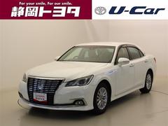 クラウンハイブリッド ロイヤルサルーン 点検記録簿 本革 1オーナー車 フルセグテレビ Bカメラ LEDヘッドランプ DVD再生機能 盗難防止システム スマキー オートクルーズコントロール 電動パワーシート ESC ETC付き エアコン 中古車画像