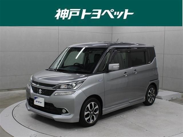 ソリオバンディット(スズキ) ハイブリッドMV サンルーフ フルセグ メモリーナビ DVD再生 ミュージックプレイヤー接続可 バックカメラ 衝突被害軽減システム ETC ドラレコ 両側電動スライド LEDヘッドランプ ウオークスルー ワンオーナー 中古車画像