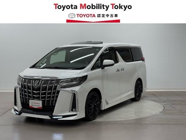 アルファード 2.5S Cパッケージ 衝突軽減 ナビ 後席モニター パノラミックビュー 両電動ドア 地デジ TRDエアロ マフラー 定期点検記録簿 DVD再生可能 サンルーフ クルコン AC100V電源 ETC車載器 スマートキー(1枚目)