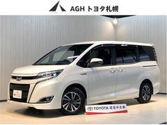 ノア ハイブリッドG AC100V電源 Rカメラ スマートキー&プッシュスタート LEDへッドライト 地デジ イモビライザー Wエアコン パワーウインドウ 寒冷地仕様 アルミ クルコン エアバッグ 横滑り防止 フルフラット 中古車画像