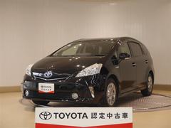 プリウスα S チューン ブラック PW LEDライト 地デジTV DVD再生機能 メモリナビ セキュリティー ETC付き 横滑り防止 スマートキープッシュスタート TVナビ キーレスエントリー サイドカーテンエアバック アルミホイール 中古車画像