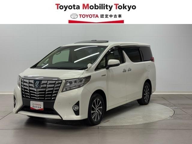 アルファードハイブリッド G TSS オートクルーズ ナビTV サンル-フ 地デジ AC100 盗難防止装置 AW LEDヘッド 4wd キーレス Wエアコン DVD再生機能 ABS エアバッグ ドラレコ 3列シート ETC(1枚目)