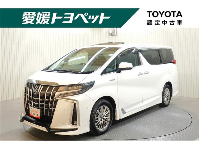 アルファードハイブリッド(トヨタ) ＳＲ　Ｃパッケージ　サンルーフ　フルセグ　メモリーナビ　ＤＶＤ再生　後席モニター　バックカメラ　衝突被害軽減システム　ＥＴＣ　ドラレコ　両側電動スライド　ＬＥＤヘッドランプ　乗車定員７人　３列シート　フルエアロ　記録簿 中古車画像