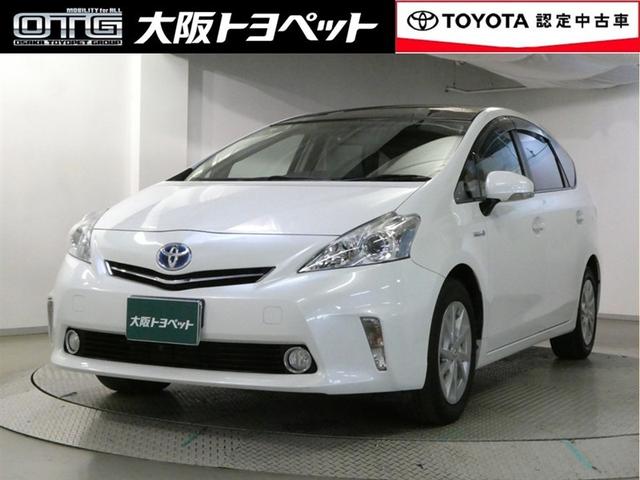 プリウスアルファ(トヨタ) Ｓ　スマキ−　ＤＶＤ視聴可　リモコンキー　横滑り防止装置付き　ＰＷ　Ｂカメラ　ナビ・ＴＶ　サイドエアＢ　ＡＵＸ　ＥＴＣ車載器　ＡＢＳ付き　アルミホイール　パワーステアリング　運転席エアバッグ　イモビ　ＡＣ 中古車画像