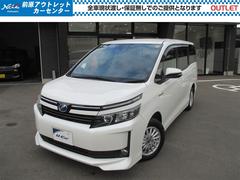 ヴォクシー ハイブリッドV スマートキープッシュスタート 盗難防止アラーム DVD再生可 Bモニター オートクルーズ Wエアバック ナビTV ESC ETC車載器 リモコンキー PS LEDヘットライト ドラレコ付き 3列 中古車画像