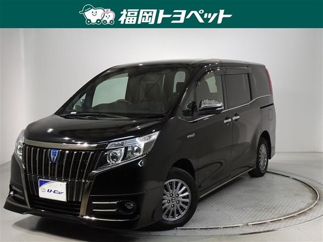 エスクァイア(トヨタ) ハイブリッドＧｉ　ブラックテーラード　衝突被害軽減システム　メモリーナビ　フルセグ　後席モニター　バックカメラ　ＥＴＣ　両側電動スライド　フルエアロ　３列シート　ＬＥＤヘッドランプ　スマートキー　乗車定員７人 中古車画像