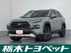 RAV4 ハイブリッドアドベンチャー LEDヘッドライト エアバッグ ABS 衝突軽減システム クルーズコントロール アルミホイール 横滑り防止 記録簿 ワンオ-ナ- キーレス 盗難防止装置 ミュージックプレイヤー接続可 メモリーナビ 中古車画像
