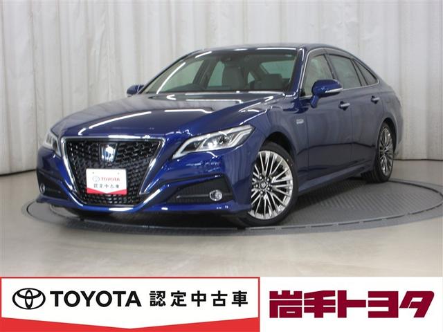 クラウンハイブリッド(トヨタ) Ｇ−エグゼクティブ　寒冷地　衝突被害軽減システム　メモリーナビ　フルセグ　革シート　ＬＥＤヘッドランプ　アルミホイール　バックカメラ　ドラレコ　スマートキー　オートクルーズコントロール　アイドリングストップ　ＥＴＣ 中古車画像