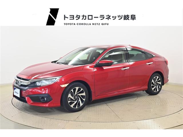 シビック(ホンダ) セダン　サイドエアバッグ　ＤＶＤ視聴可能　ＡＷ　地デジＴＶ　リアカメラ　クルーズコントロール　メモリーナビ　スマキー　フルオートエアコン　ＡＢＳ　衝突被害軽減ブレーキ　ＬＥＤヘッドランプ　ドラレコ　キーレス 中古車画像