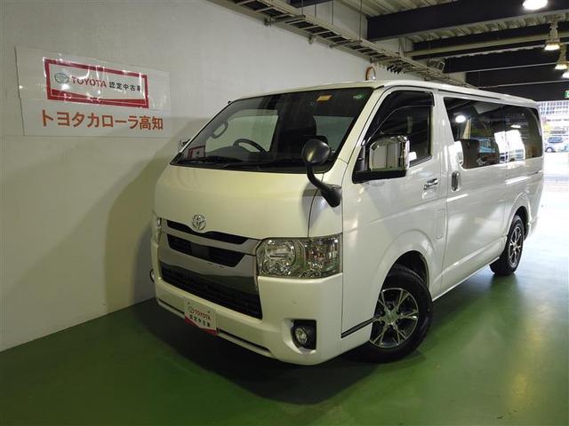 ハイエースバン(トヨタ) ロングスーパーＧＬ　リアカメラ　ＳＲＳ　Ｗエアコン　１オーナー　盗難防止機能　キーレス　スマートエントリー　クルコン　ＤＶＤ視聴可　アルミホイール　エアコン　パワステ　ナビＴＶ　ドライブレコーダ　ＥＴＣ　ＡＢＳ　ＬＥＤ付 中古車画像
