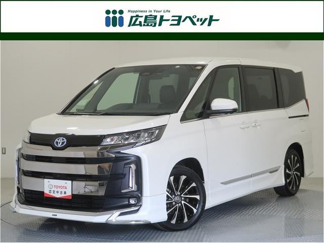 ノア(トヨタ) ハイブリッドＳ−Ｚ　フルセグ　メモリーナビ　ＤＶＤ再生　ミュージックプレイヤー接続可　後席モニター　バックカメラ　衝突被害軽減システム　ＥＴＣ　ドラレコ　両側電動スライド　ＬＥＤヘッドランプ　乗車定員７人　３列シート 中古車画像