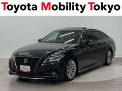 クラウンハイブリッド G トヨタ認定中古車 運転支援機能 本革シート アルミ LEDヘッド スマートキー 記録簿 DVD ETC2.0 盗難防止装置 AC100V電源 ナビTV Bluetooth クリアランスソナー 中古車画像