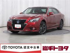 クラウンハイブリッド アスリートS Four ブラックスタイル 4WD 寒冷地 HDDナビ フルセグ HIDヘッドライト アルミホイール バックカメラ ドラレコ スマートキー オートクルーズコントロール アイドリングストップ ETC 盗難防止装置 電動シート 中古車画像