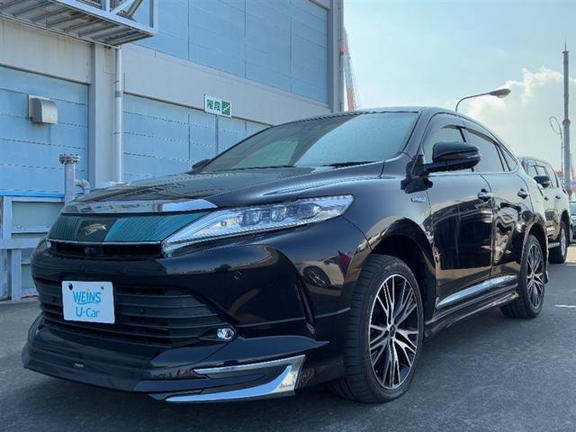 ハリアーハイブリッド(トヨタ) プログレス　エアロ　Ｐシート　ＬＥＤ　ナビＴＶ　地デジ　パワーステアリング　ＥＴＣ車載器　オートエアコン　ＤＶＤ　ＡＢＳ　Ｂカメラ　パワーウィンドウ　エアバッグ　キーレス　ドラレコ　スマートキー　横滑防止装置 中古車画像