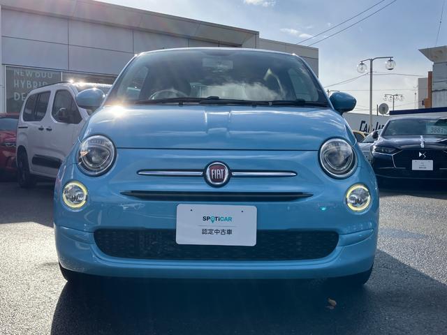 ５００ ツインエア　ポップ　廃番色ブルーヴォラーレ　Ｂｌｕｅｔｏｏｔｈ付き純正モニター　ＥＴＣ　ＬＥＤデイライト　純正１４インチホイール　ＥＴＣ　デュアロジックミッション　ステアリングスイッチ　アイドリングストップ（2枚目）